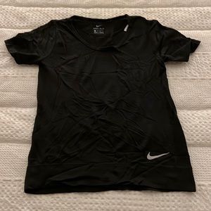 Black Nike Workout Top with Mesh Detailing